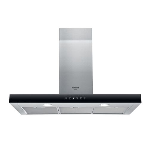 Exaustor de Parede Hotpoint HHBS 9.8F LT X | 115x90x45 cm | 757 m³ h | 65 dB | A | Aço inoxidável For Cheap