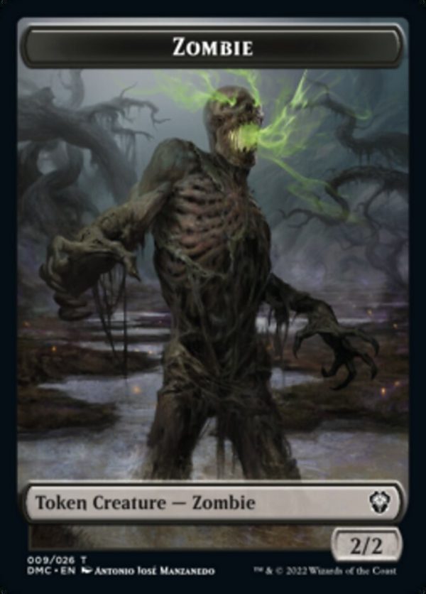 Saproling    Zombie Double-Sided Token [Dominaria United Tokens] Hot on Sale