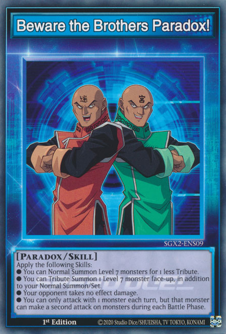 Beware the Brothers Paradox! [SGX2-ENS09] Common For Sale