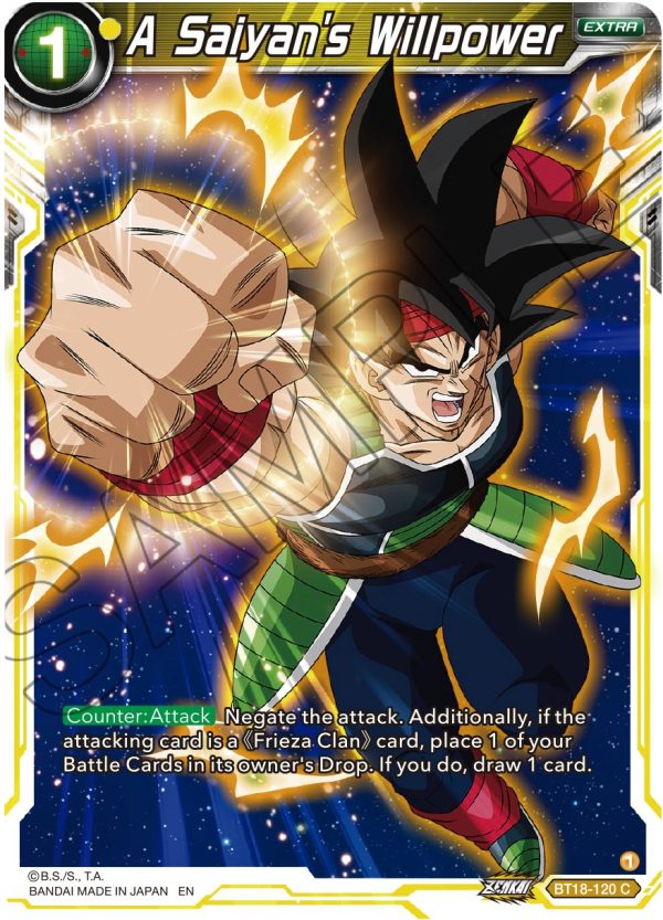 A Saiyan s Willpower (BT18-120) [Dawn of the Z-Legends] Supply