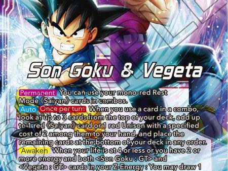 Son Goku & Vegeta    SS4 Son Goku & SS4 Vegeta, In It Together (BT18-001) [Dawn of the Z-Legends Prerelease Promos] For Discount