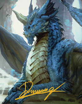 Young Blue Dragon Art Card (Gold-Stamped Signature) [Commander Legends: Battle for Baldur s Gate Art Series] Sale