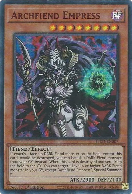 Archfiend Empress (Red) [LDS3-EN007] Ultra Rare Hot on Sale