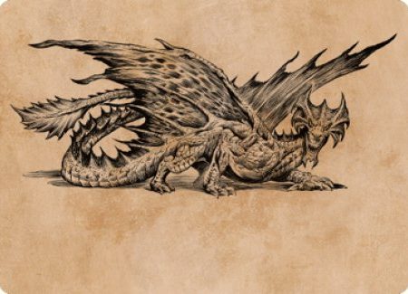 Ancient Brass Dragon Art Card (49) [Commander Legends: Battle for Baldur s Gate Art Series] For Sale